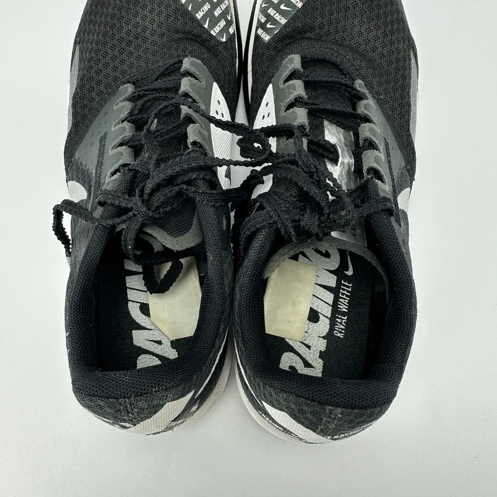 Nike Zoom Rival Waffle 6 Low Black Metallic Silver - DX7998-001 Sz:6 - Picture 5 of 9